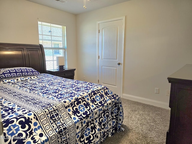 view of carpeted bedroom