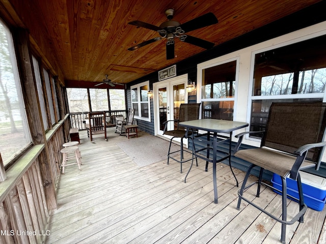 2997 Deerfield Rd, Yazoo City, MS 39194 - sunroom featuring ceiling fan
