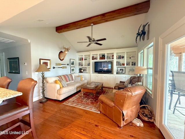 2997 Deerfield Rd, Yazoo City, MS 39194 - living area with wood finished floors, a ceiling fan, and baseboards