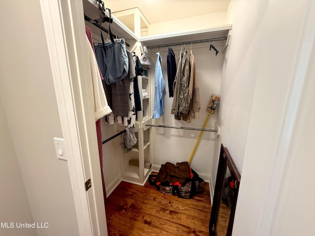 2997 Deerfield Rd, Yazoo City, MS 39194 - spacious closet with wood finished floors