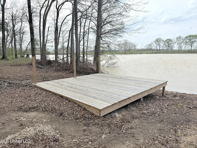 2997 Deerfield Rd, Yazoo City, MS 39194 - wooden terrace with a water view