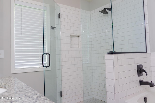 full bath with a stall shower
