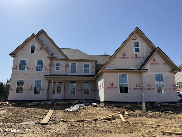 view of front of house with french doors