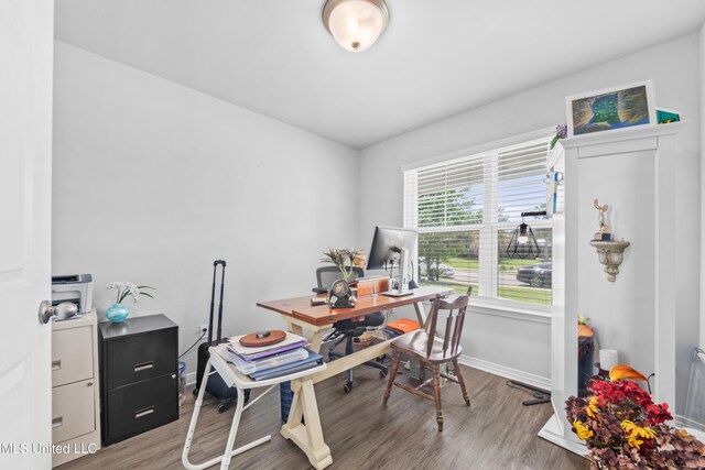 13400 Willow Oak Cir, Gulfport, MS 39503 - office with wood finished floors and baseboards