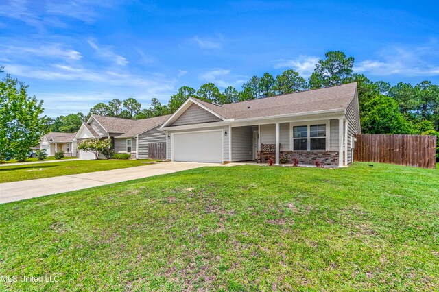 13400 Willow Oak Cir, Gulfport, MS 39503 - ranch-style house featuring driveway, an attached garage, and brick siding