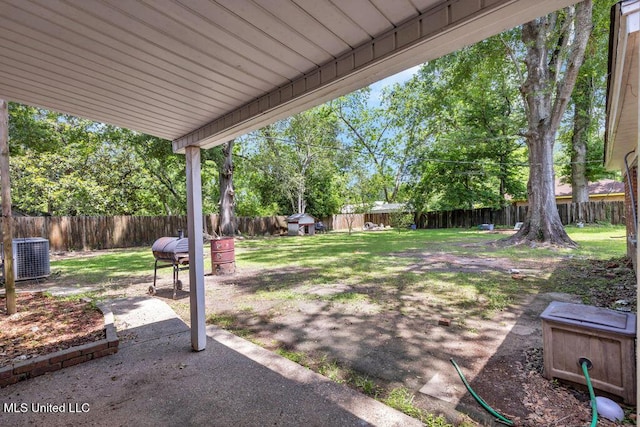 1320 Sally Dr, Picayune, MS 39466 - view of yard featuring central AC and a patio area