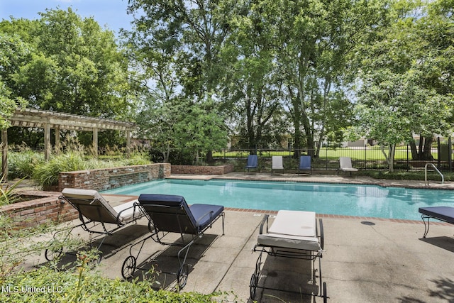 262 Geneva Blvd, Madison, MS 39110 - view of pool featuring a patio, a grill, and view of scattered trees