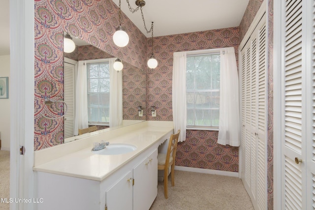 bathroom featuring vanity