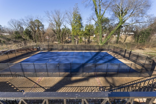 view of pool with fence and a fenced in pool