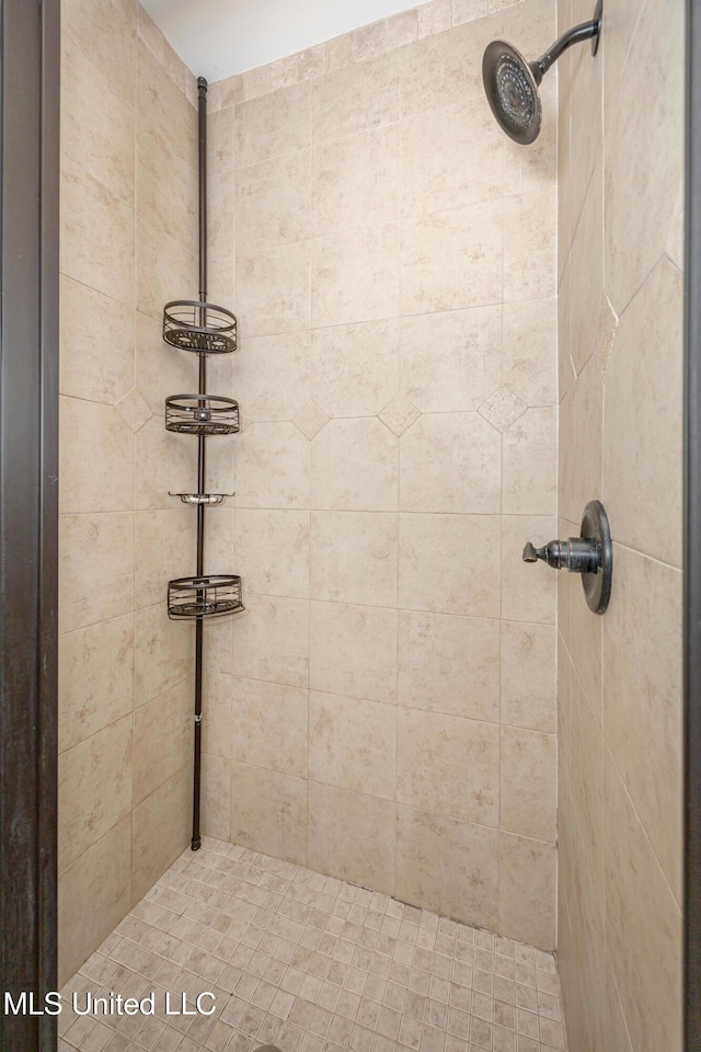 full bathroom with tiled shower