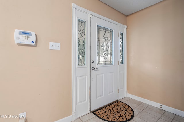 view of tiled entrance foyer