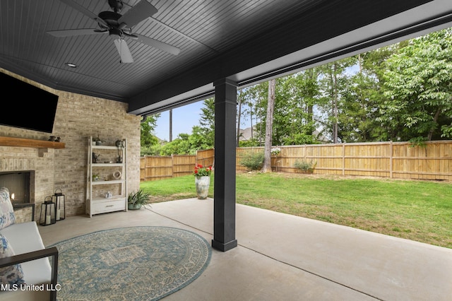 118 Seymour Dr, Madison, MS 39110 - view of patio / terrace featuring ceiling fan