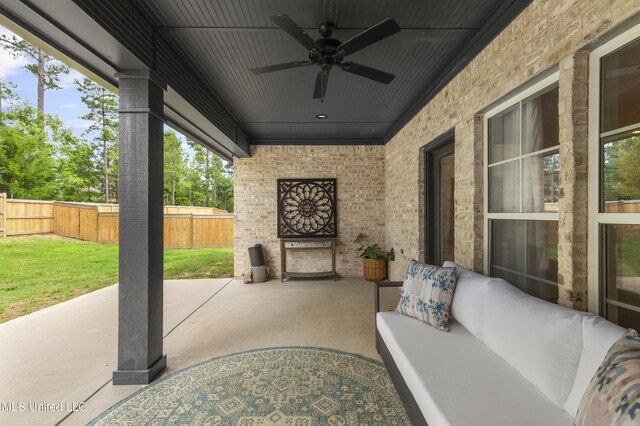 118 Seymour Dr, Madison, MS 39110 - view of patio with a ceiling fan and an outdoor hangout area