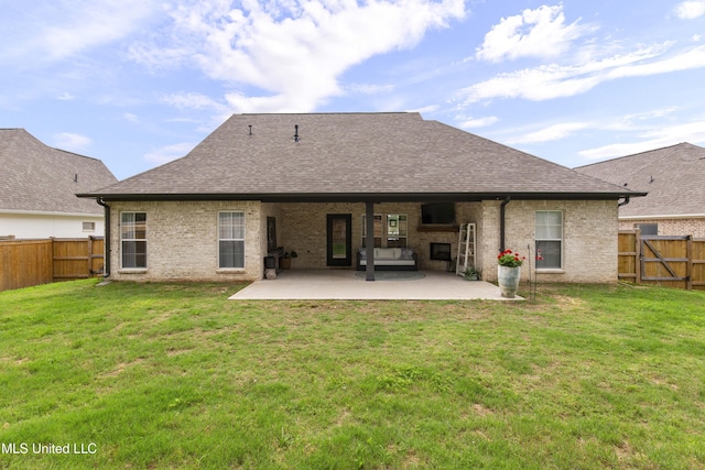 118 Seymour Dr, Madison, MS 39110 - rear view of house featuring a patio area, a shingled roof, and brick siding