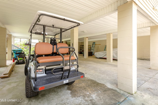 view of car parking with a carport