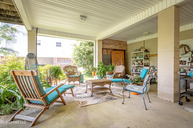 view of patio / terrace with an outdoor hangout area