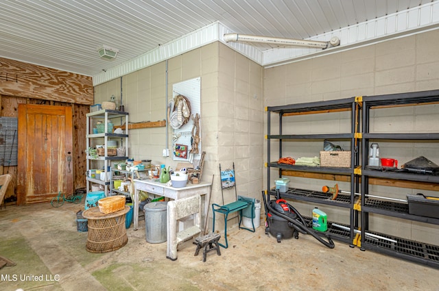 view of storage room