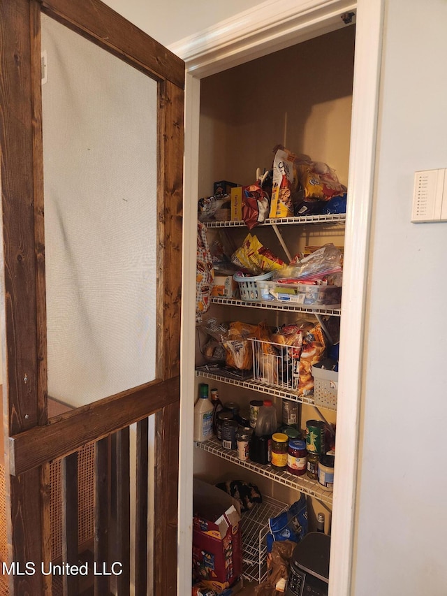 view of pantry