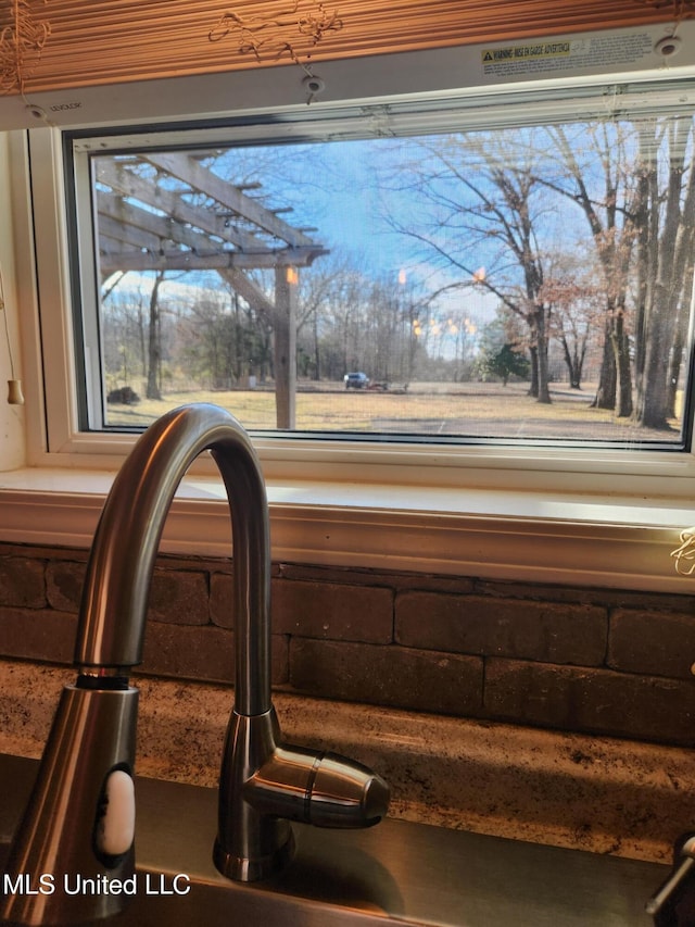 interior details with sink