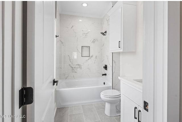 133 Genoa Dr, Madison, MS 39110 - bathroom featuring bathtub / shower combination, vanity, and recessed lighting