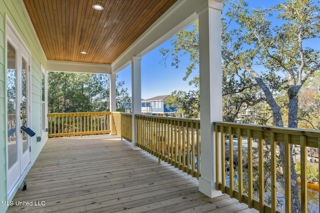 view of wooden terrace