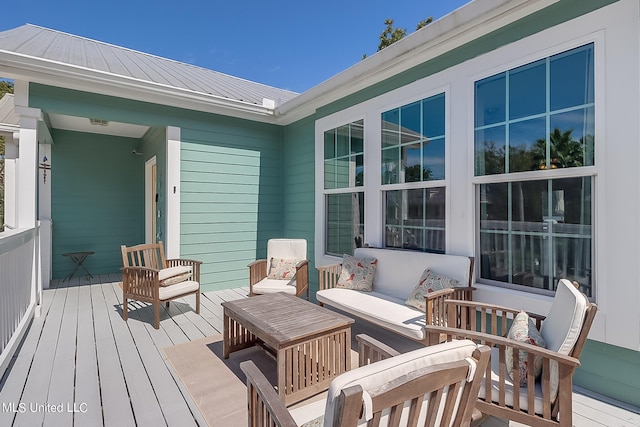112 Vista Dr, Pass Christian, MS 39571 - wooden terrace with an outdoor living space