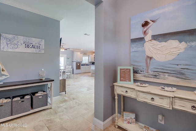 112 Vista Dr, Pass Christian, MS 39571 - hall with a sink and baseboards
