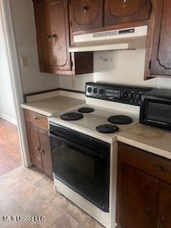 kitchen with electric range