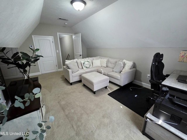 305 Flagstone Dr, Brandon, MS 39042 - living room with lofted ceiling and carpet