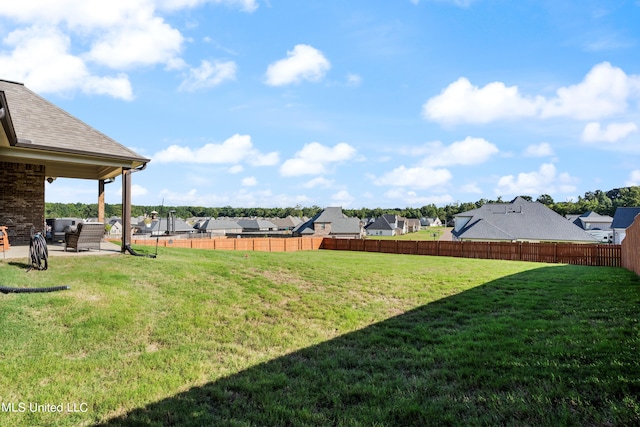 view of yard with a patio area