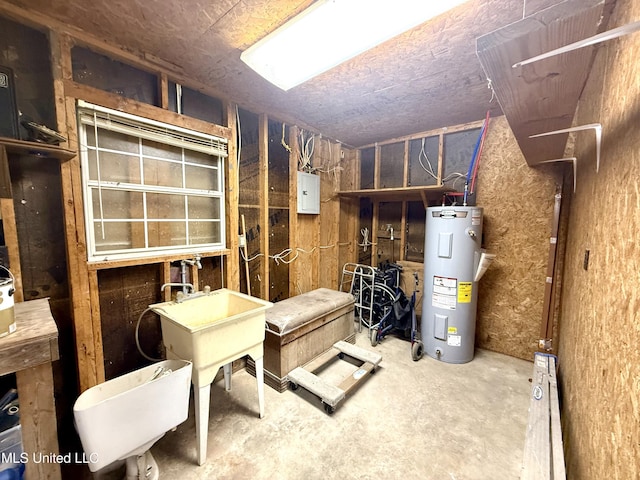 2006 Eden St, Pascagoula, MS 39581 - unfinished basement featuring electric water heater and electric panel