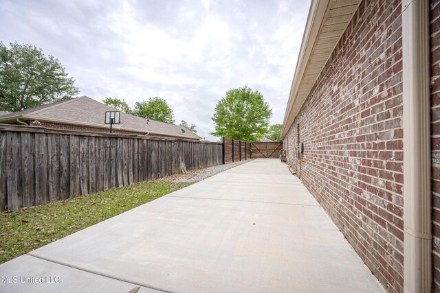 view of patio with a fenced backyard