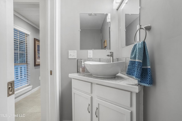 bathroom with vanity