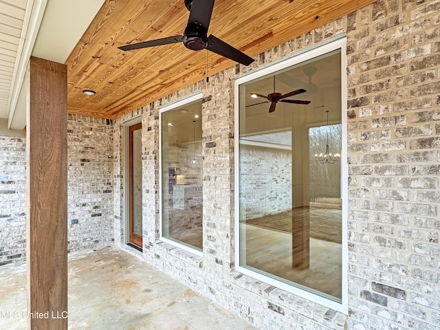 949 Mullican Rd, Florence, MS 39073 - view of patio featuring a ceiling fan