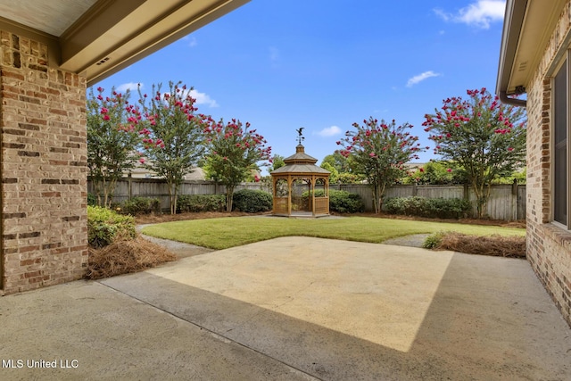 117 Belle Ct, Madison, MS 39110 - fenced backyard featuring a gazebo and a patio area
