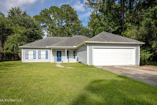 8002 Martin Bluff Rd, Gautier, MS 39553 - single story home with a garage, driveway, and a front yard