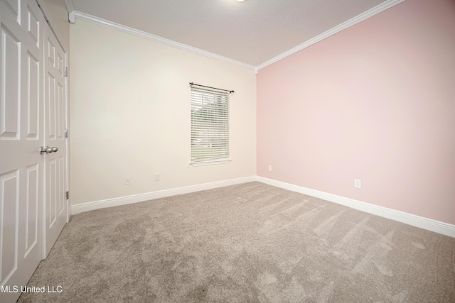 8002 Martin Bluff Rd, Gautier, MS 39553 - carpeted spare room with ornamental molding
