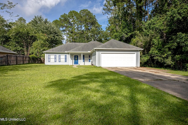 8002 Martin Bluff Rd, Gautier, MS 39553 - ranch-style house with a garage and driveway