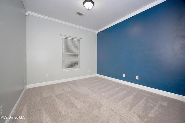 8002 Martin Bluff Rd, Gautier, MS 39553 - carpeted spare room featuring ornamental molding