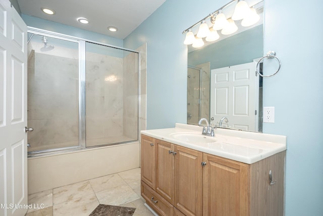 8002 Martin Bluff Rd, Gautier, MS 39553 - bathroom with shower / bath combination with glass door and vanity