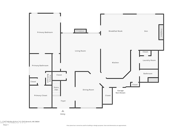 7672 N Rigmoore Pt, Olive Branch, MS 38654 - room layout