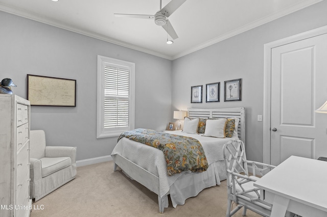 131 Camden Trl, Madison, MS 39110 - carpeted bedroom with crown molding, a ceiling fan, and recessed lighting