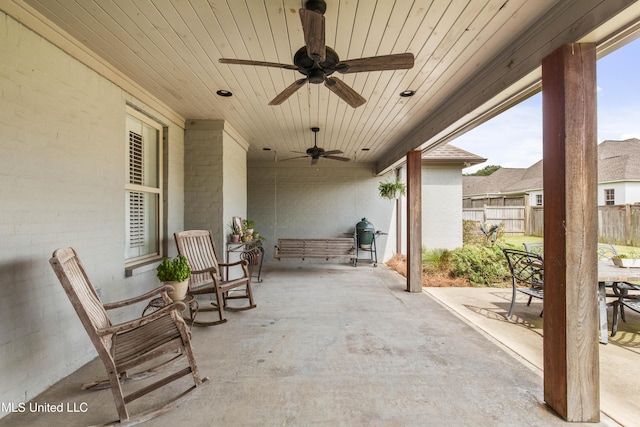 131 Camden Trl, Madison, MS 39110 - view of patio / terrace featuring a ceiling fan and outdoor dining area