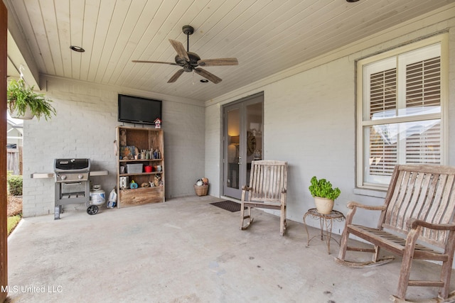 131 Camden Trl, Madison, MS 39110 - view of patio with ceiling fan and a grill
