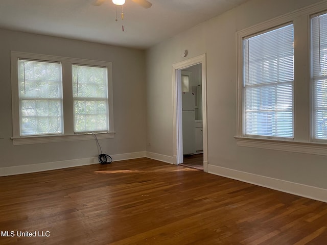 409 E Mayes St Unit 1, 2, 3, Jackson, MS 39206 - unfurnished room featuring wood finished floors, ceiling fan, plenty of natural light, and baseboards