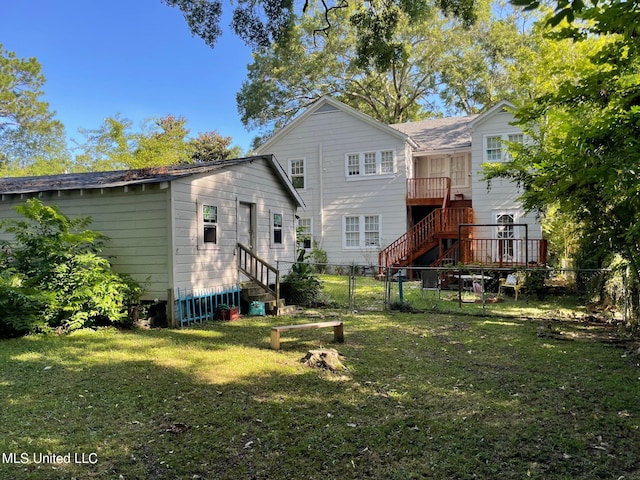 409 E Mayes St Unit 1, 2, 3, Jackson, MS 39206 - rear view of property featuring entry steps, a gate, and stairs
