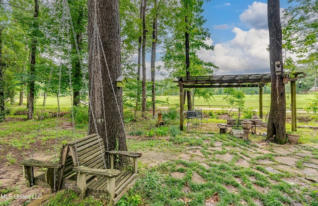 3 Carriage Court Pl, Brandon, MS 39047 - view of yard with a pergola