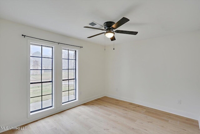 1505 Rosemont Dr, Clinton, MS 39056 - unfurnished room with light wood-type flooring, baseboards, and a ceiling fan