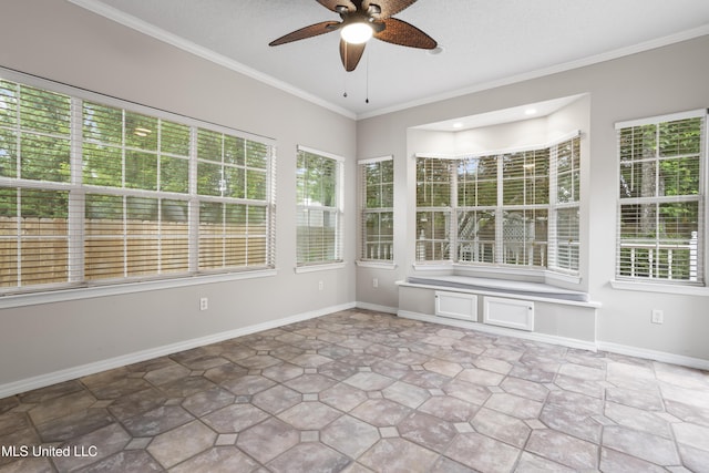 unfurnished sunroom with healthy amount of natural light