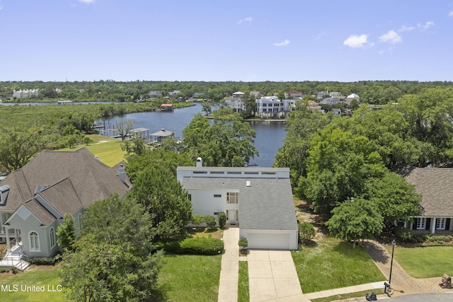 11 Bayou Pl, Gulfport, MS 39503 - aerial perspective of suburban area with a large body of water